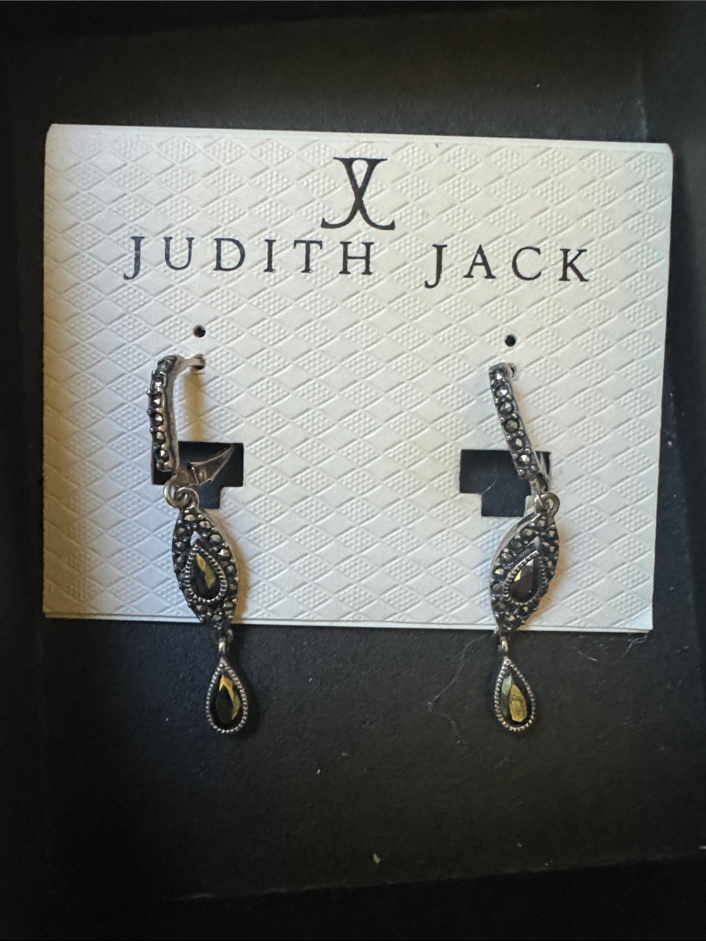 Judith Jack Silver Marcasite Earrings